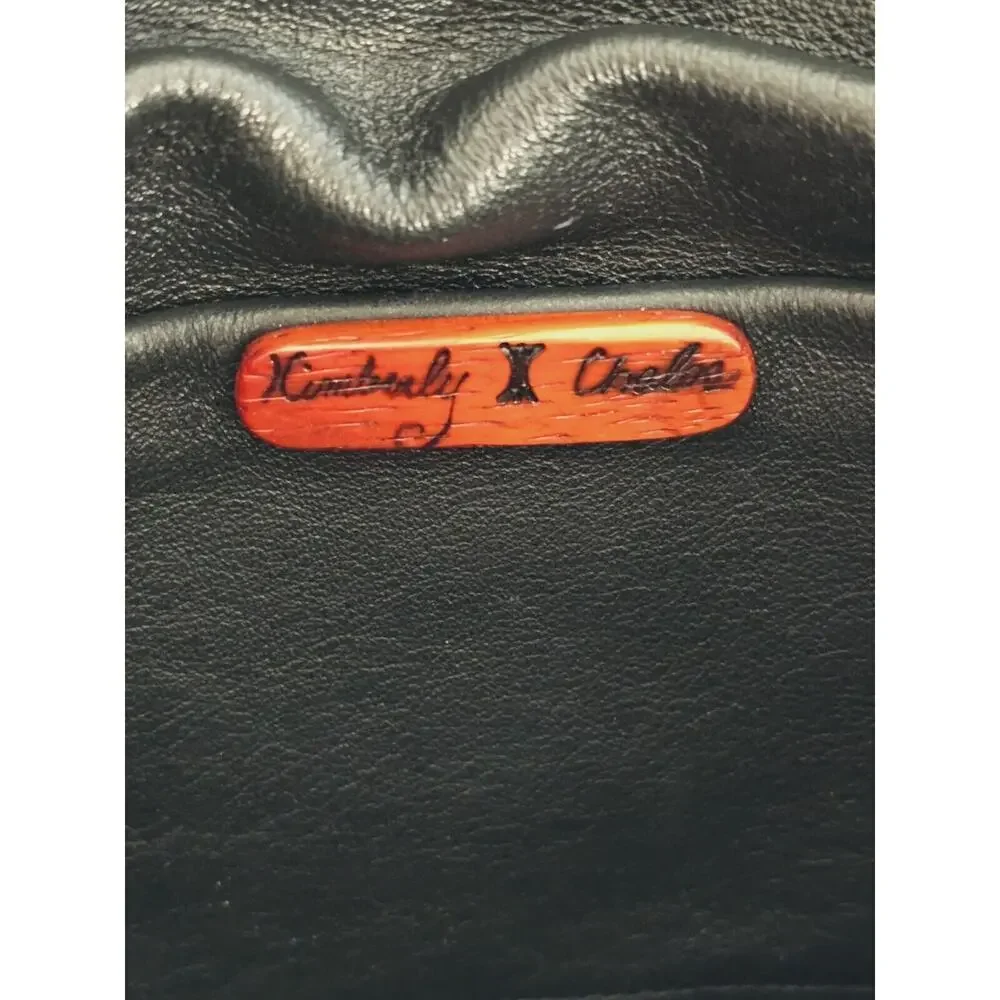 Hand Carved Medium Lip Bag by artist Kimberly Chalos ONE OF A KIND